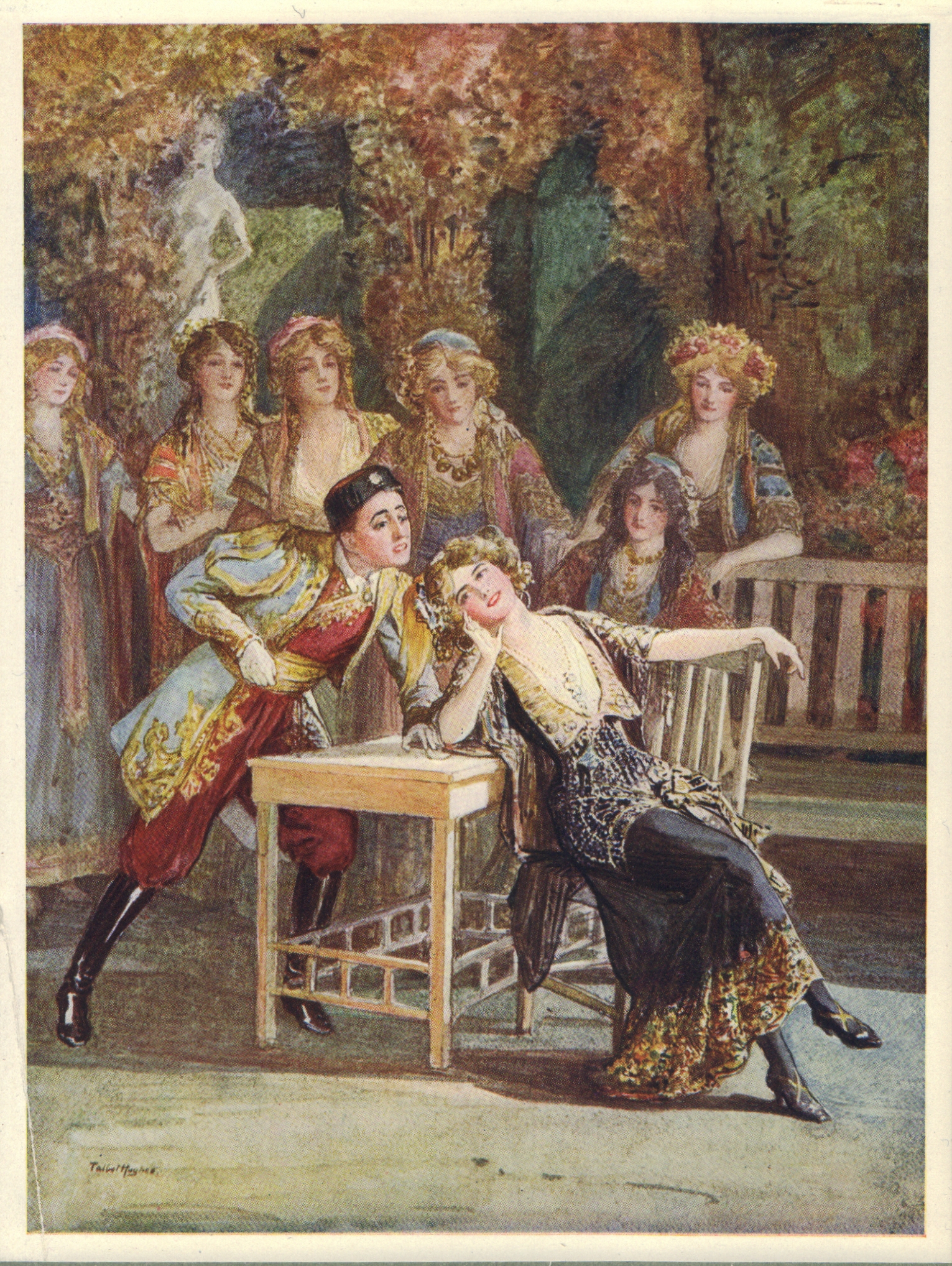 Танец вдовы. Талбот Хьюз 1869-1942 художник. Хьюз Тэлбот картина. Talbot Hughes картины. Картина веселая вдова.
