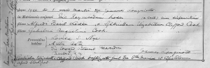 Marriage Register Gabrielle Ray - Eric Loder - 1st March 1912